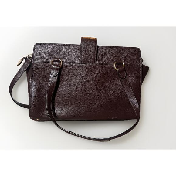 Coach Avery Carryall Brown Crossgrain Leather Shoulder Bag - Picture 2 of 8